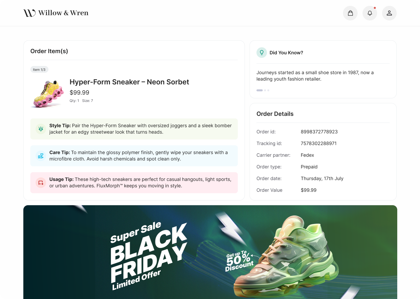 Returns Experience Page - AI enhanced updates - 2x