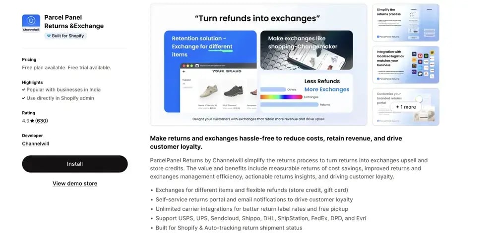 parcel-panel-returns-exchanges