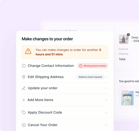Wellness - Order Editing