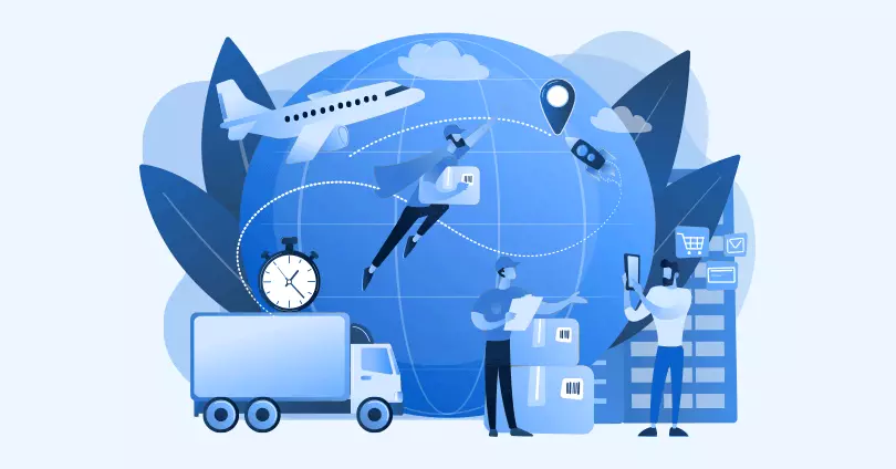 Freight forwarder stock image